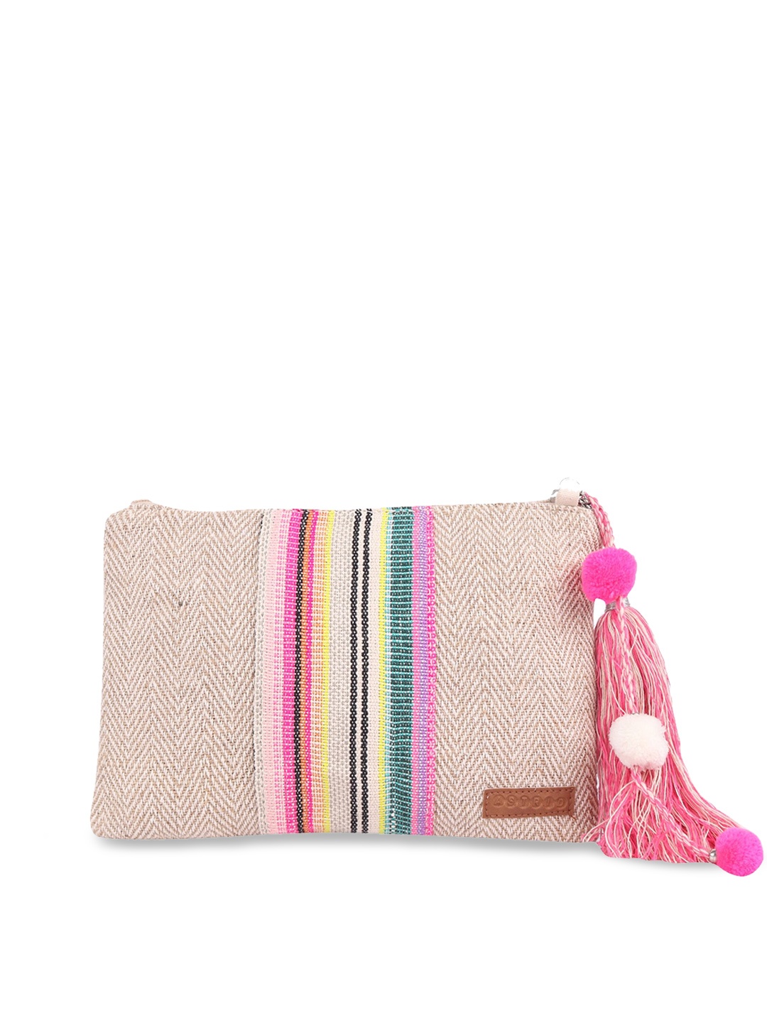 

ASTRID Structured Sling Bag with Tasselled, Cream