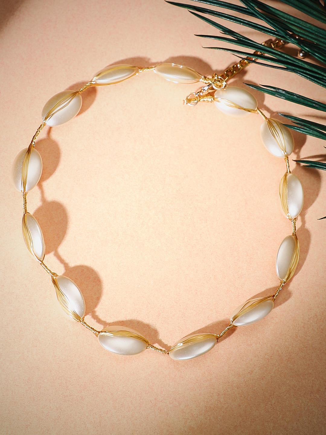 

Rubans Voguish Gold-Plated Brass Necklace