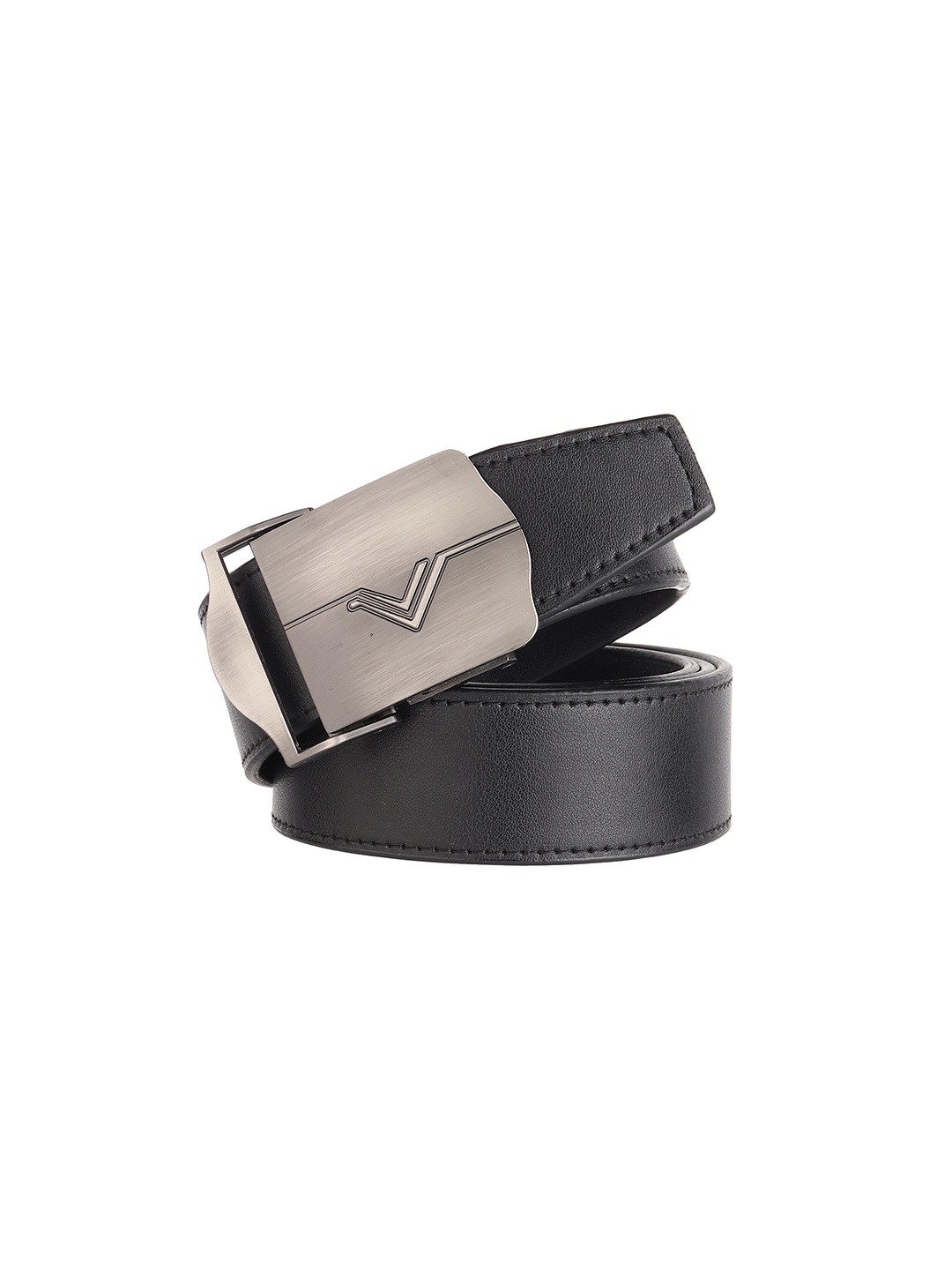 

HENEDA Men Textured Slider Buckle Formal Belt, Black