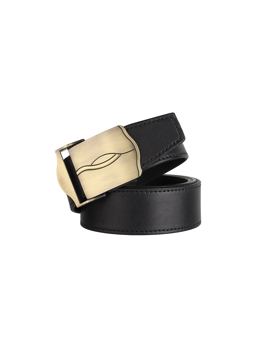

HENEDA Men Slider Buckle Formal Belt, Black