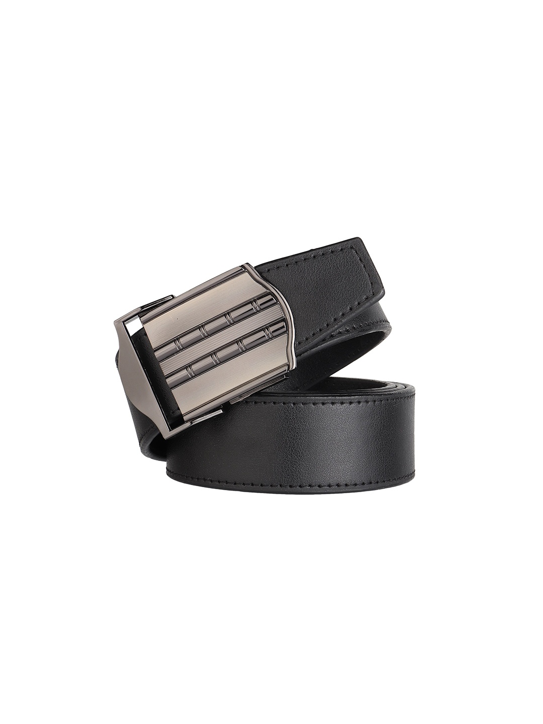 

HENEDA Men Formal Slider Buckle Belt, Black