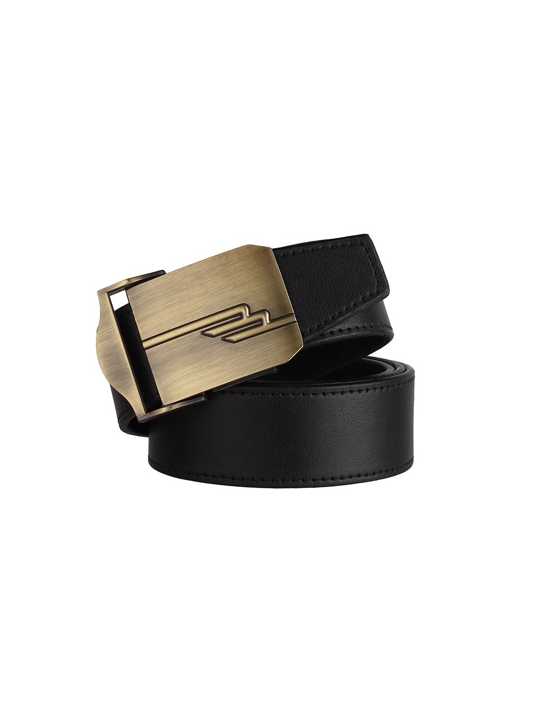 

HENEDA Men Textured Slider Buckle Formal Belt, Black
