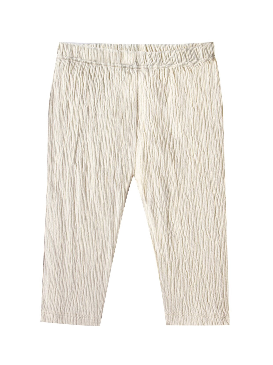 

milou Infant Girls Pure Cotton Ankle-Length Leggings, White