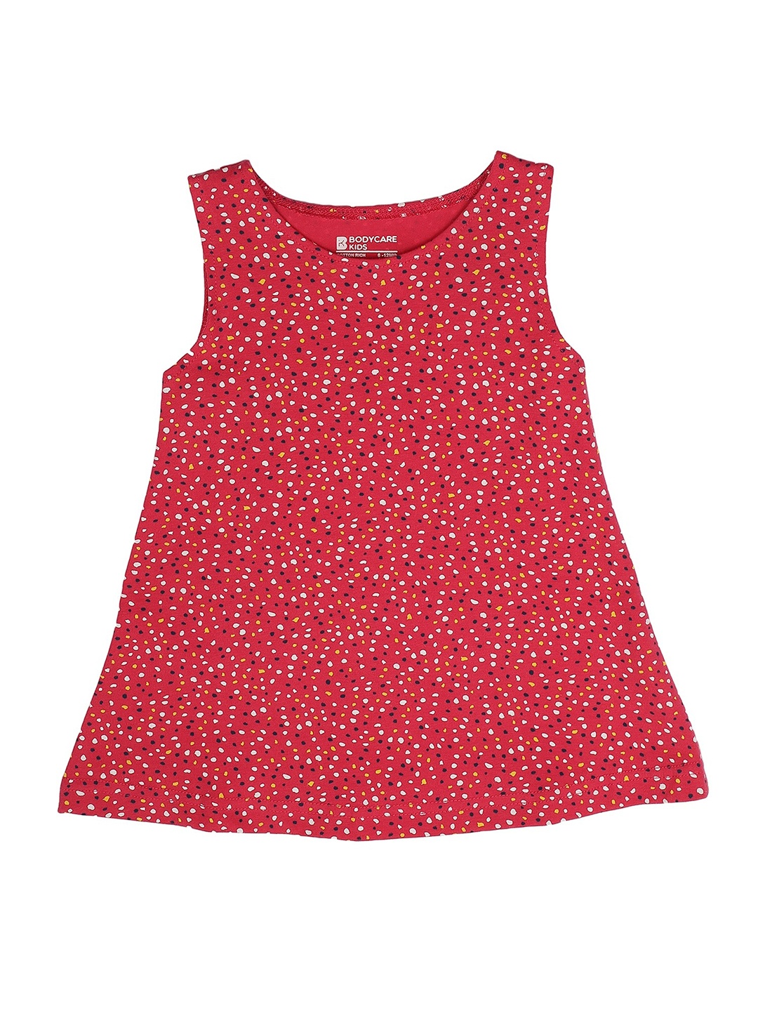 

Bodycare Girls Printed Cotton A-Line Dress, Red
