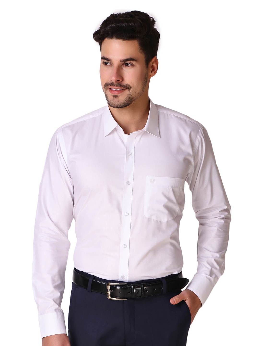 

RIENER Men Comfort Formal Shirt, White