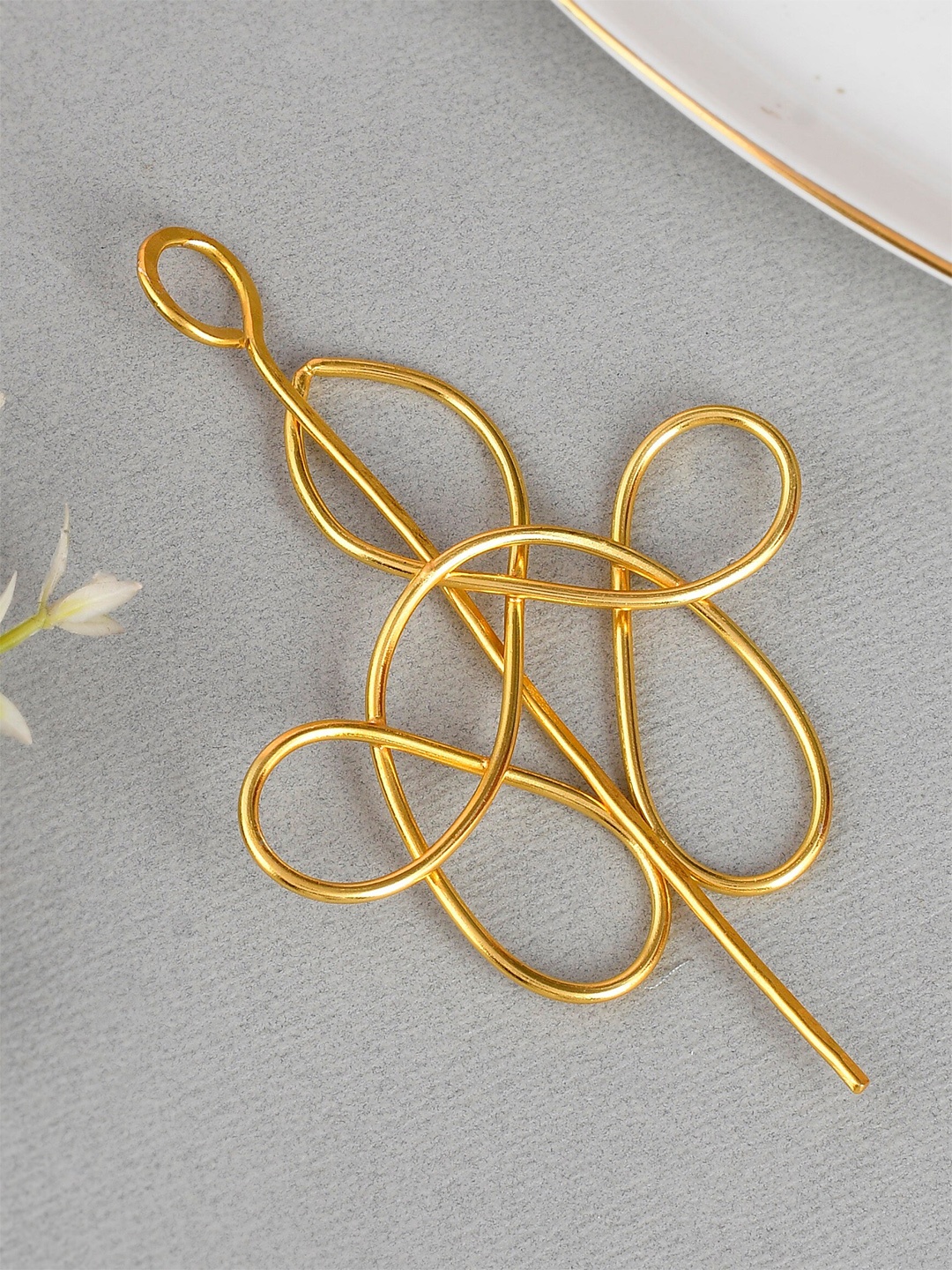 

Silvermerc Designs Women Gold Plated Hairstick