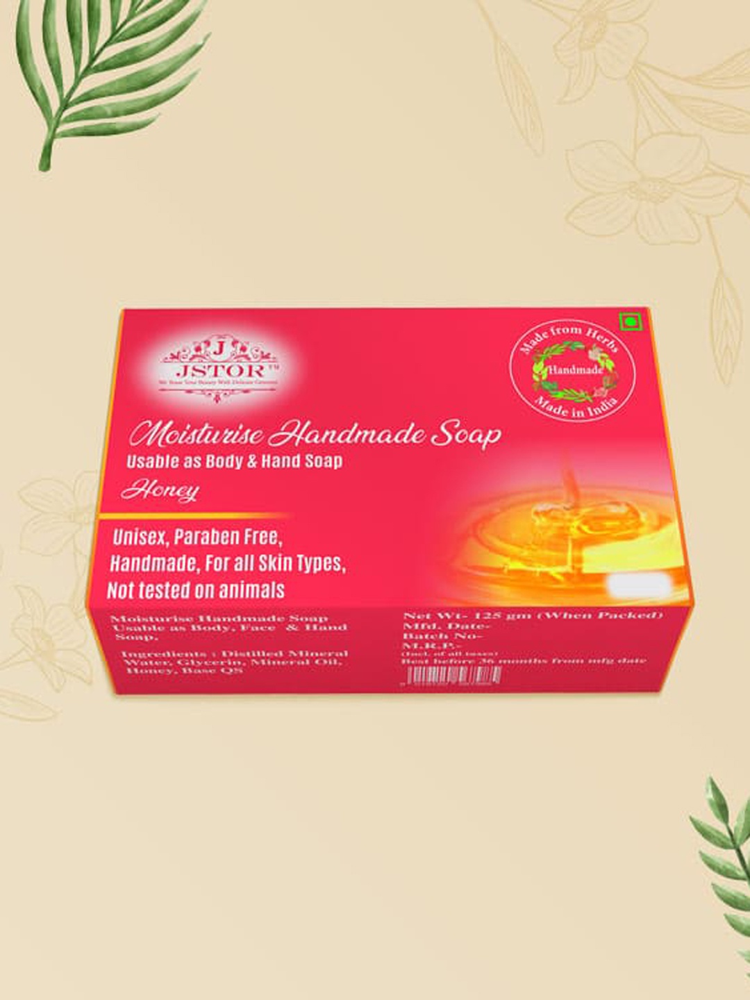

JSTOR Handmade Honey Body & Hand Soap, Camel brown