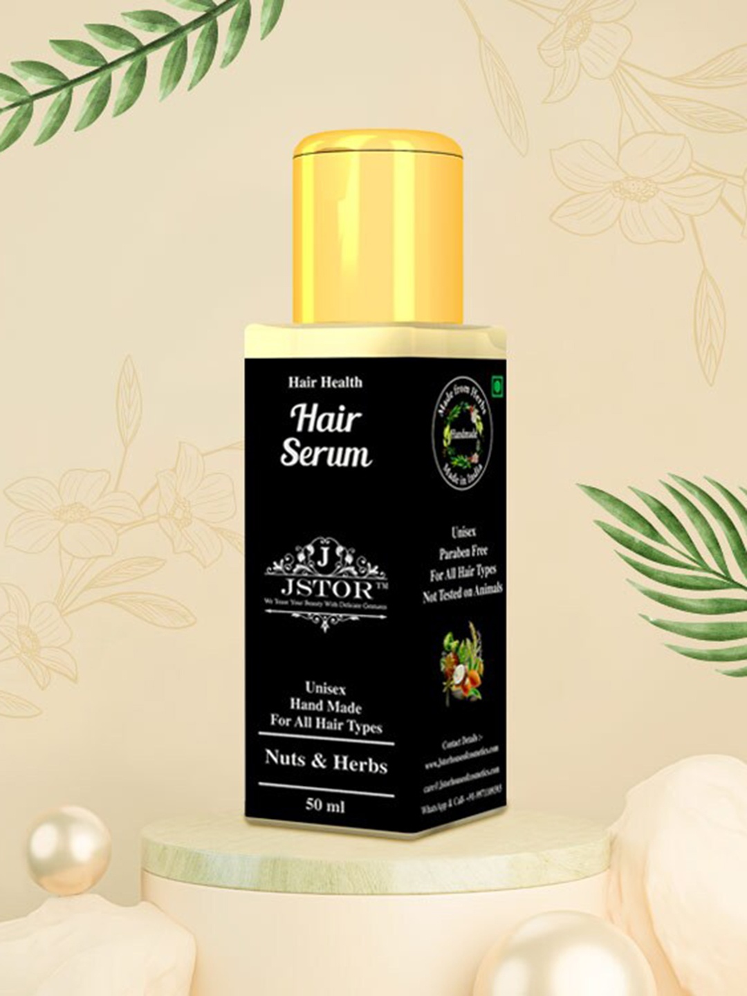 

JSTOR Herbal Handmade Hair Serum 50ml, Black