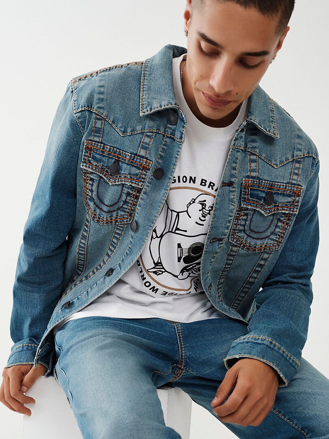 

True Religion Men Denim Jacket, Blue