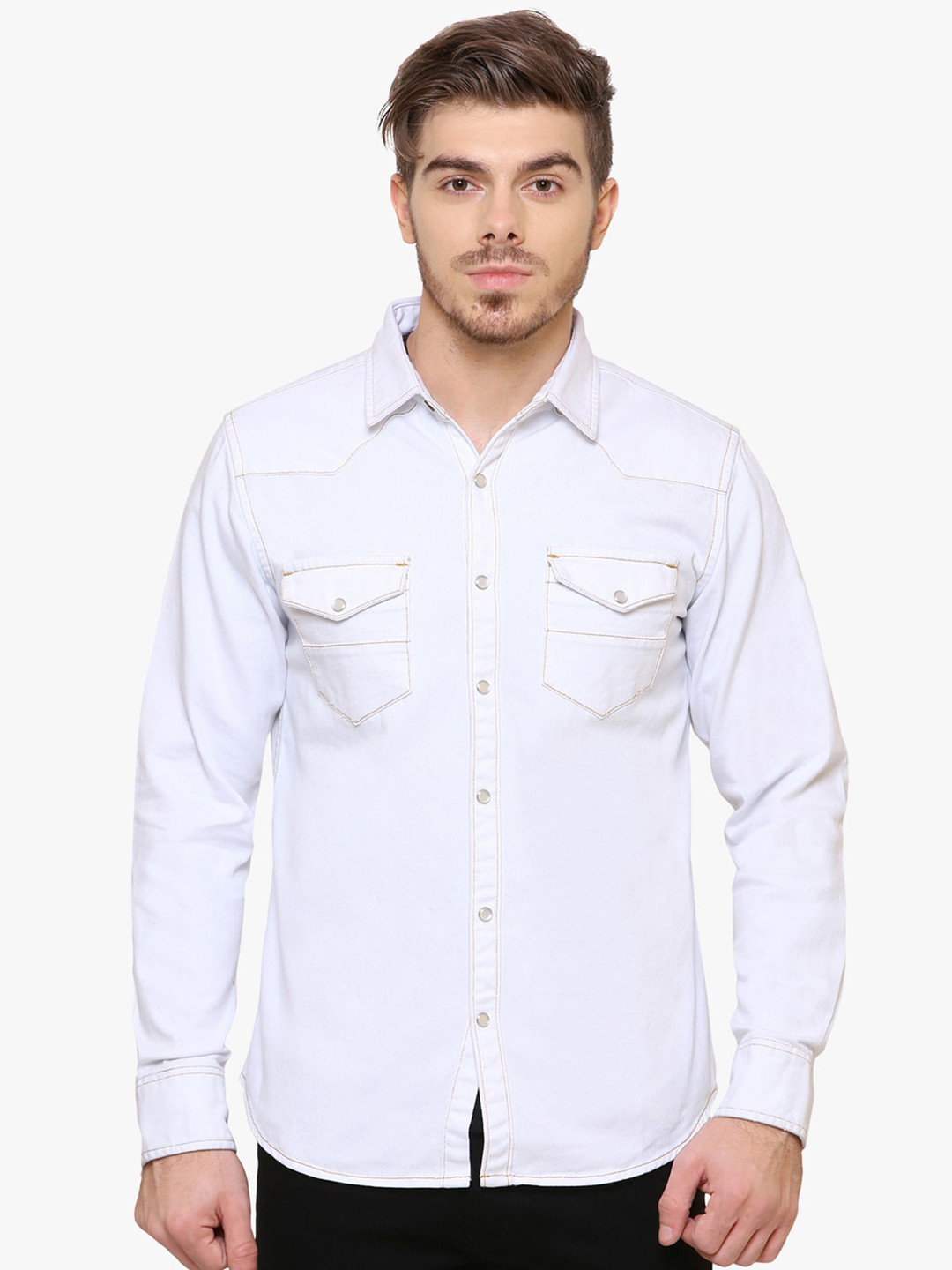 

Southbay Men Smart Slim Fit Casual Shirt, White