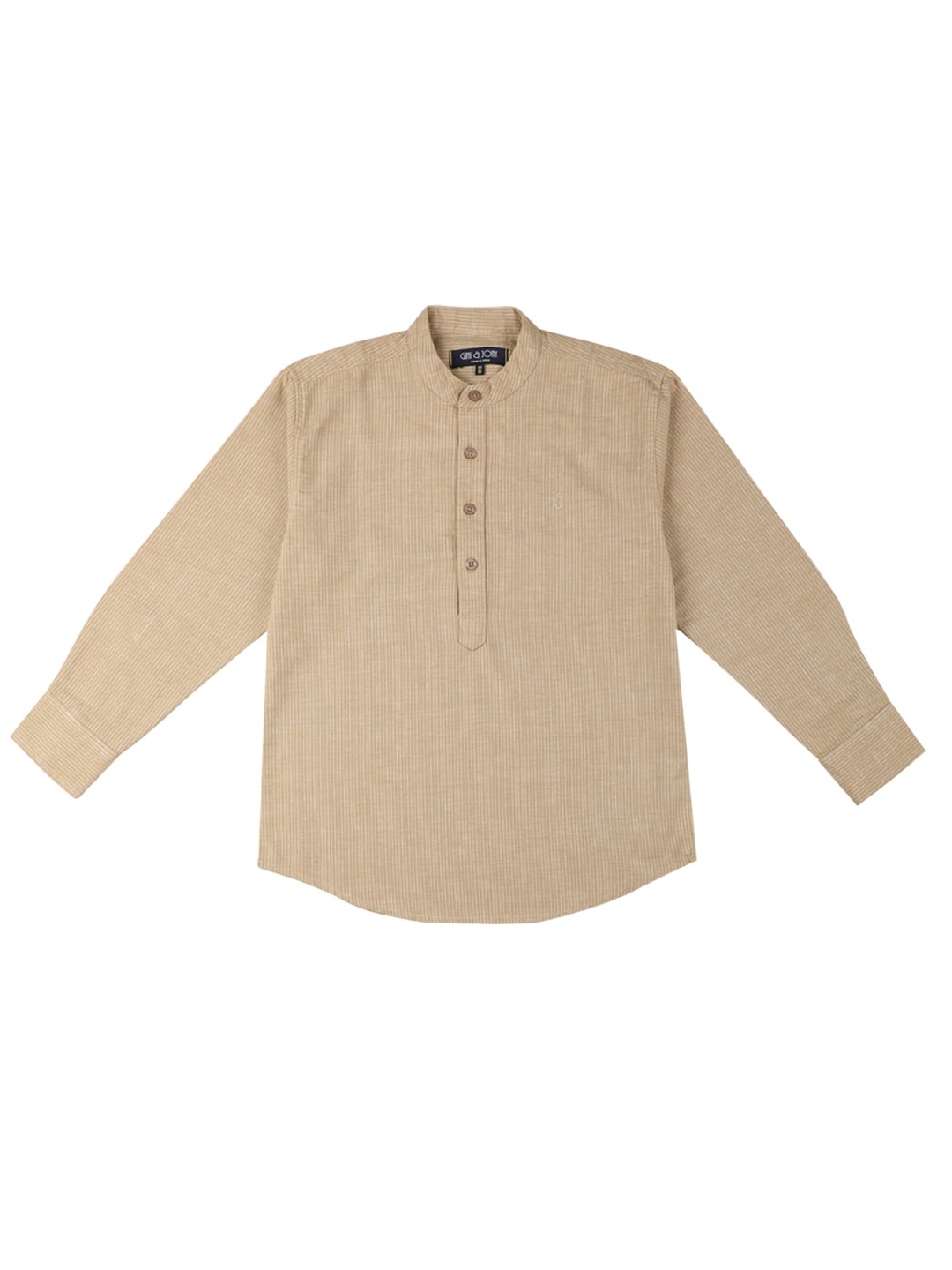 

Gini and Jony Boys Mandarin Collar Cotton Casual Shirt, Cream