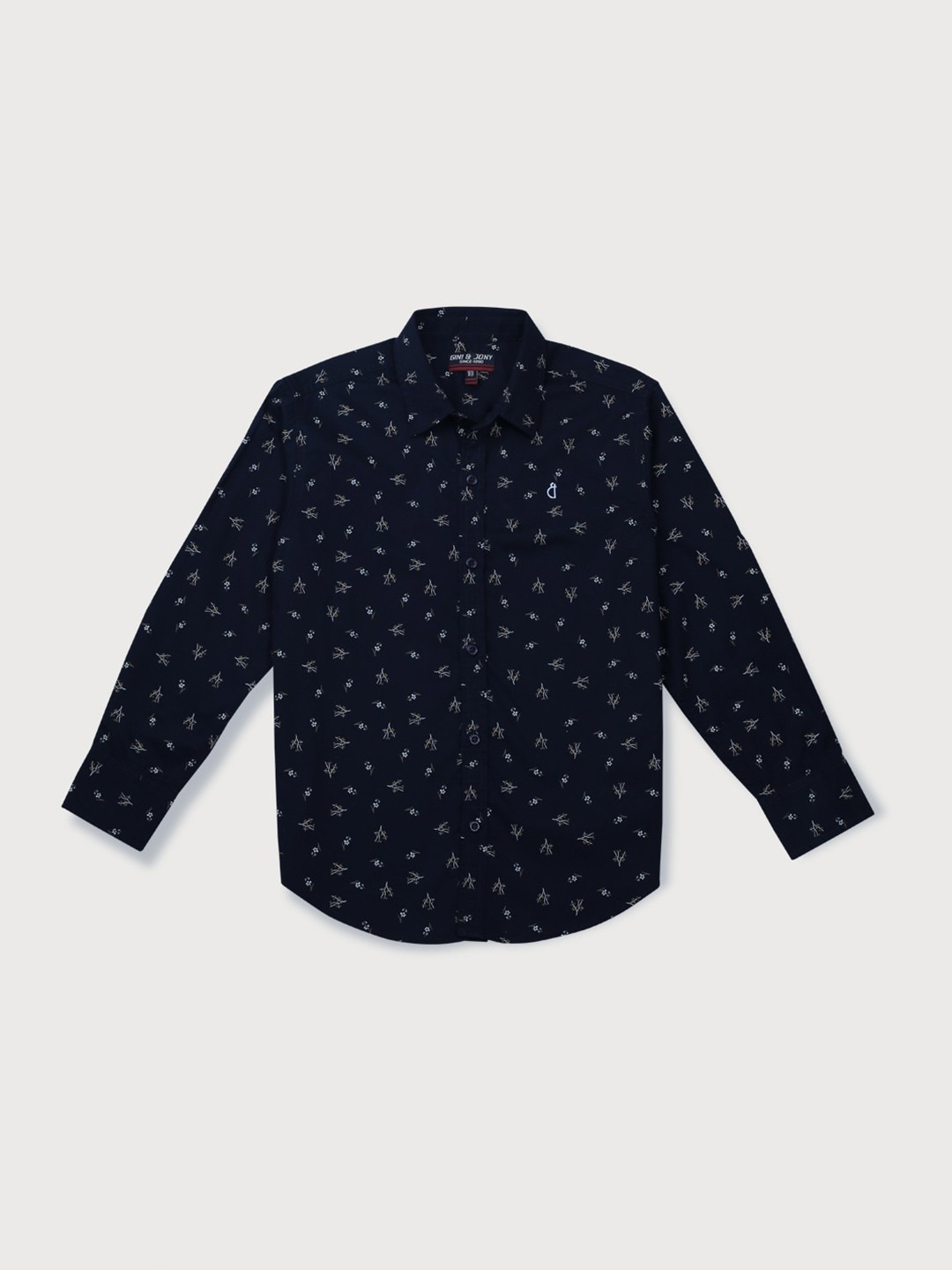 

Gini and Jony Boys Printed Cotton Casual Shirt, Navy blue