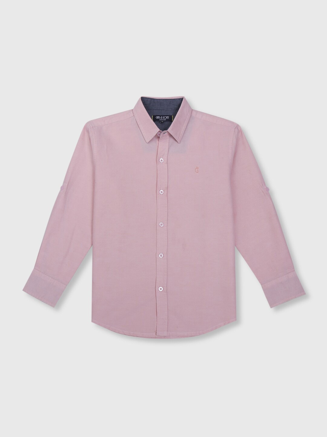 

Gini and Jony Boys Spread Collar Cotton Casual Shirt, Pink
