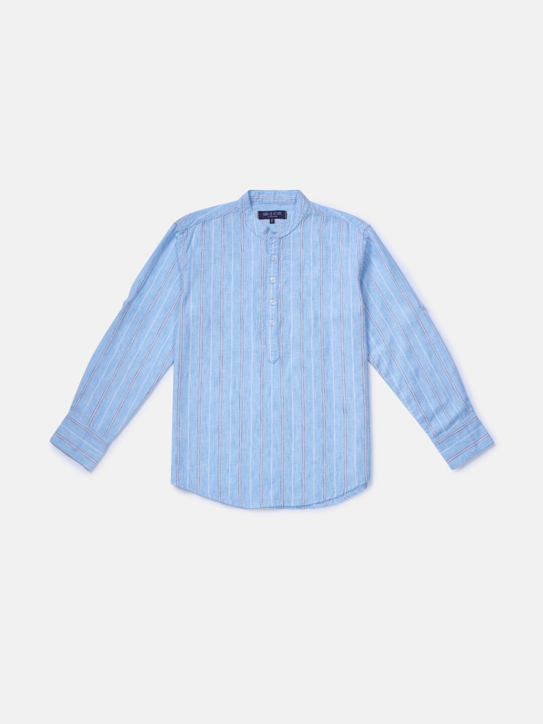 

Gini and Jony Boys Striped Spread Collar Cotton Casual Shirt, Blue