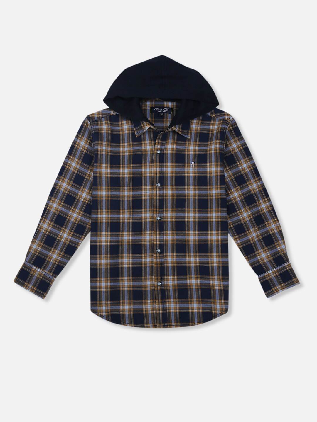 

Gini and Jony Infant Boys Tartan Checks Checked Cotton Casual Shirt, Blue