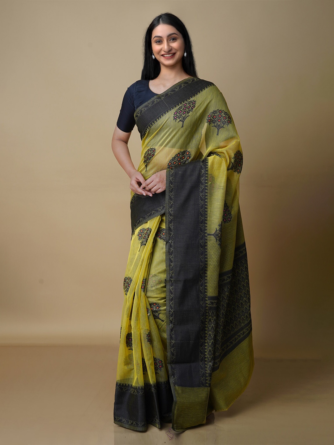 

Unnati Silks Woven Design Banarasi Saree, Green