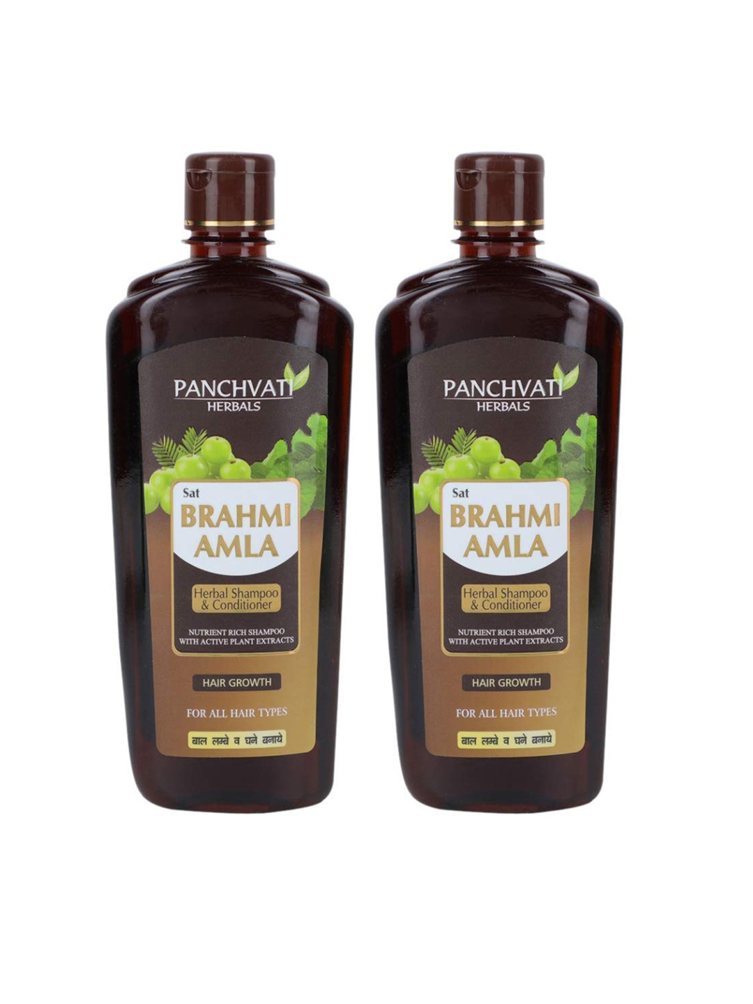 

PANCHVATI HERBALS Brahmi Amla Shampoo With Conditioner 450 ml, Brown