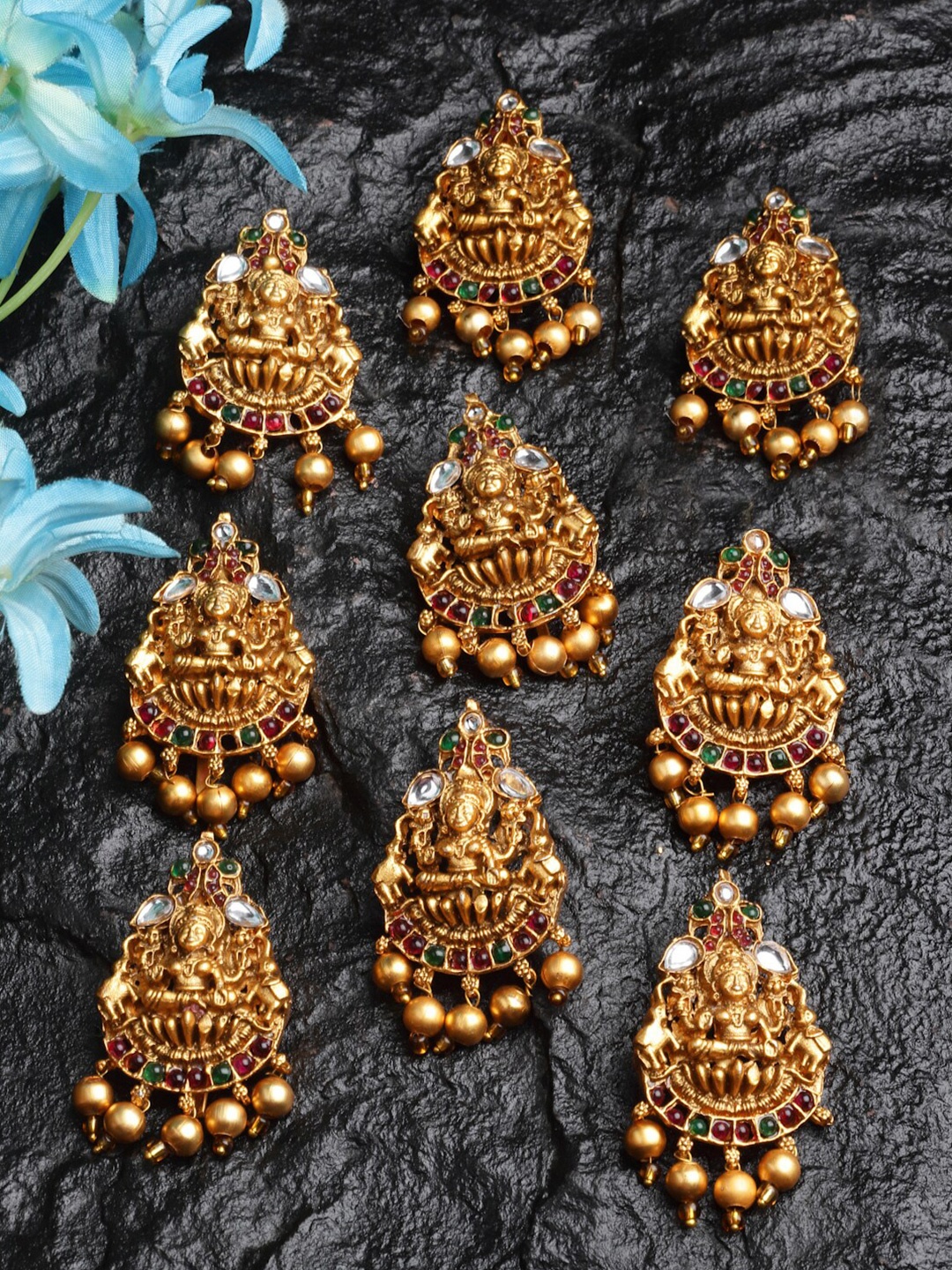 

PANASH Women Set of 9 Gold-Plated Hair Pin Accessory Set