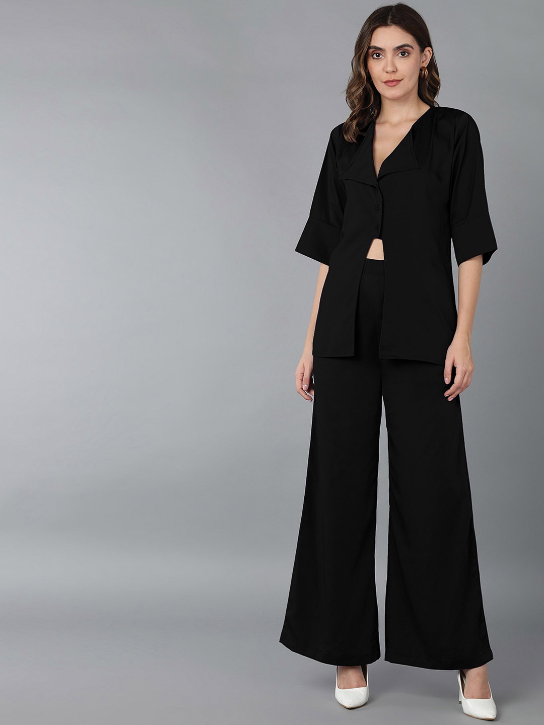 

Fashfun Women Top & Trouser Co-Ords Set, Black