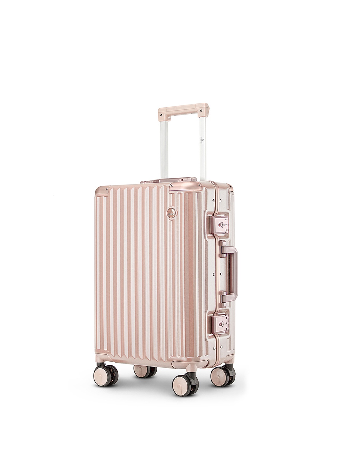 

THE CLOWNFISH Stark Textured Hard Case Cabin Trolley Bag, Pink