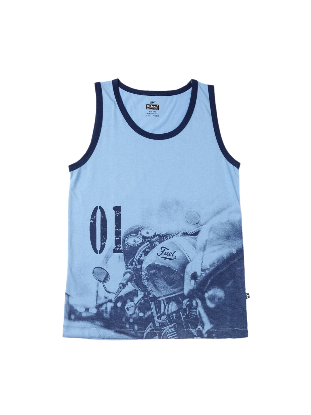 

Dollar Boys Printed Cotton Innerwear Vests, Blue