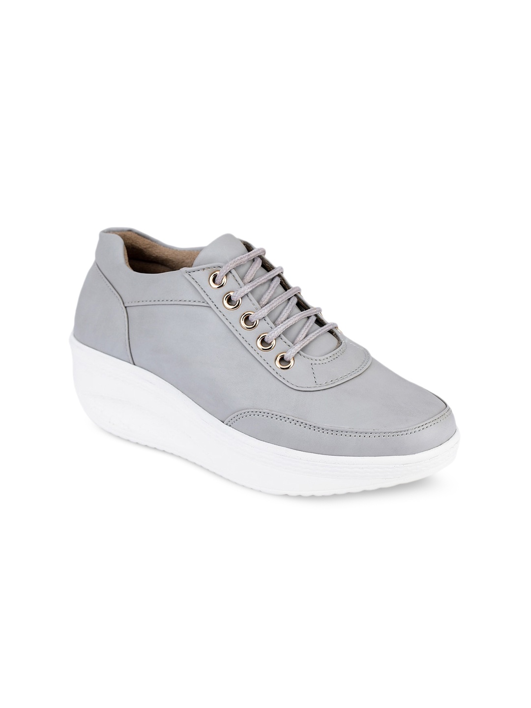 

VALIOSAA Women Heeled Lightweight Sneakers, Grey
