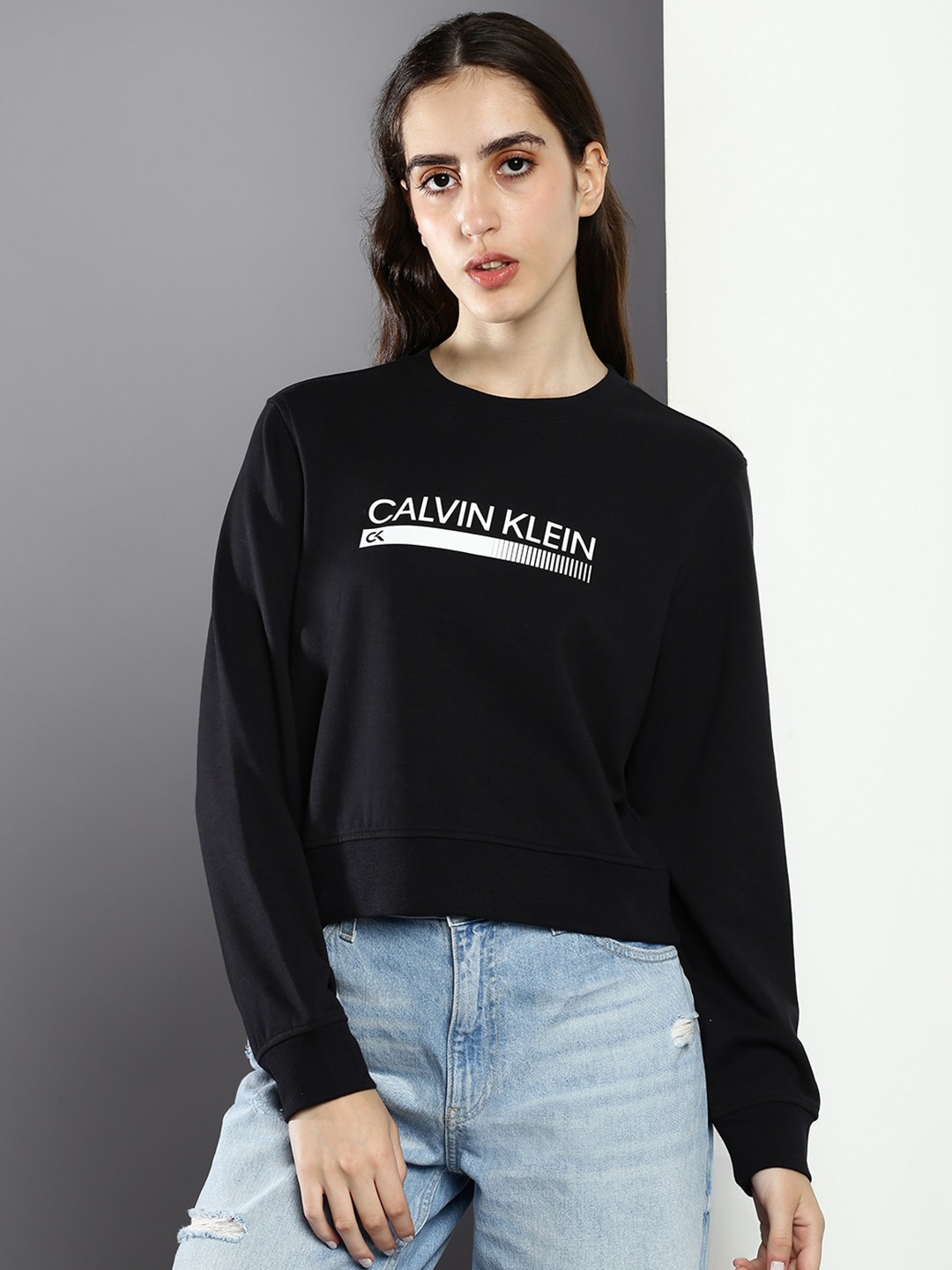 

Calvin Klein Jeans Women Printed Sweatshirt, Black