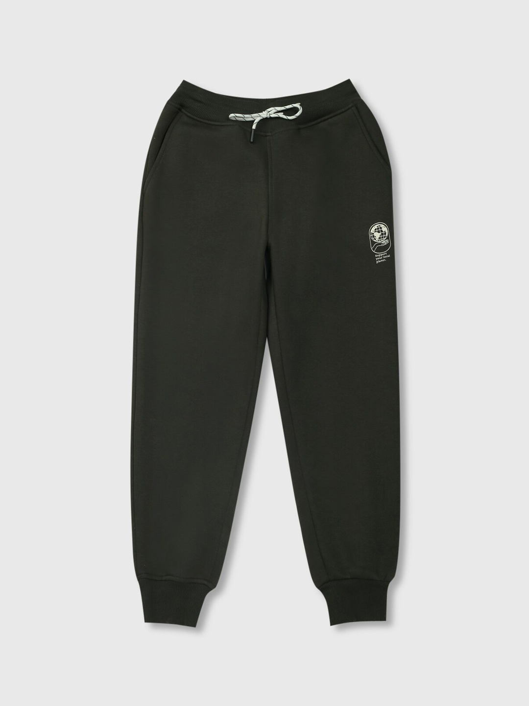 

Gini and Jony Kids Boys Mid-Rise Cotton Joggers, Olive