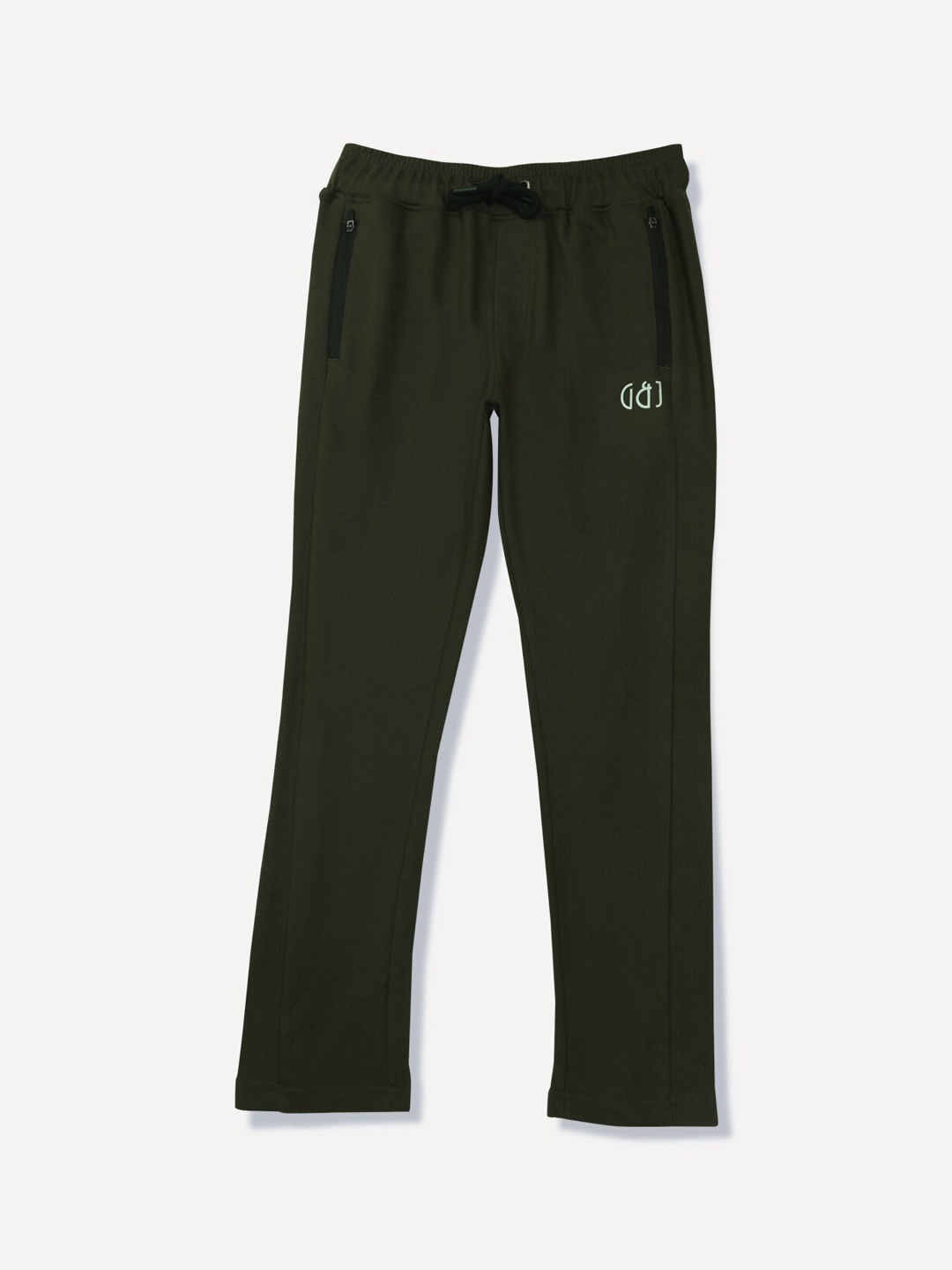 

Gini and Jony Boys Mid-Rise Cotton Track Pants, Olive