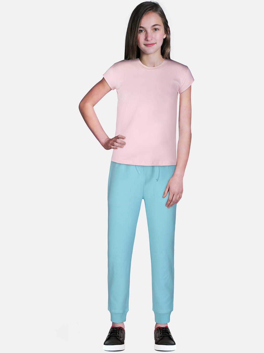 

Gini and Jony Kids Girls Cotton Regular Fit Joggers, Blue