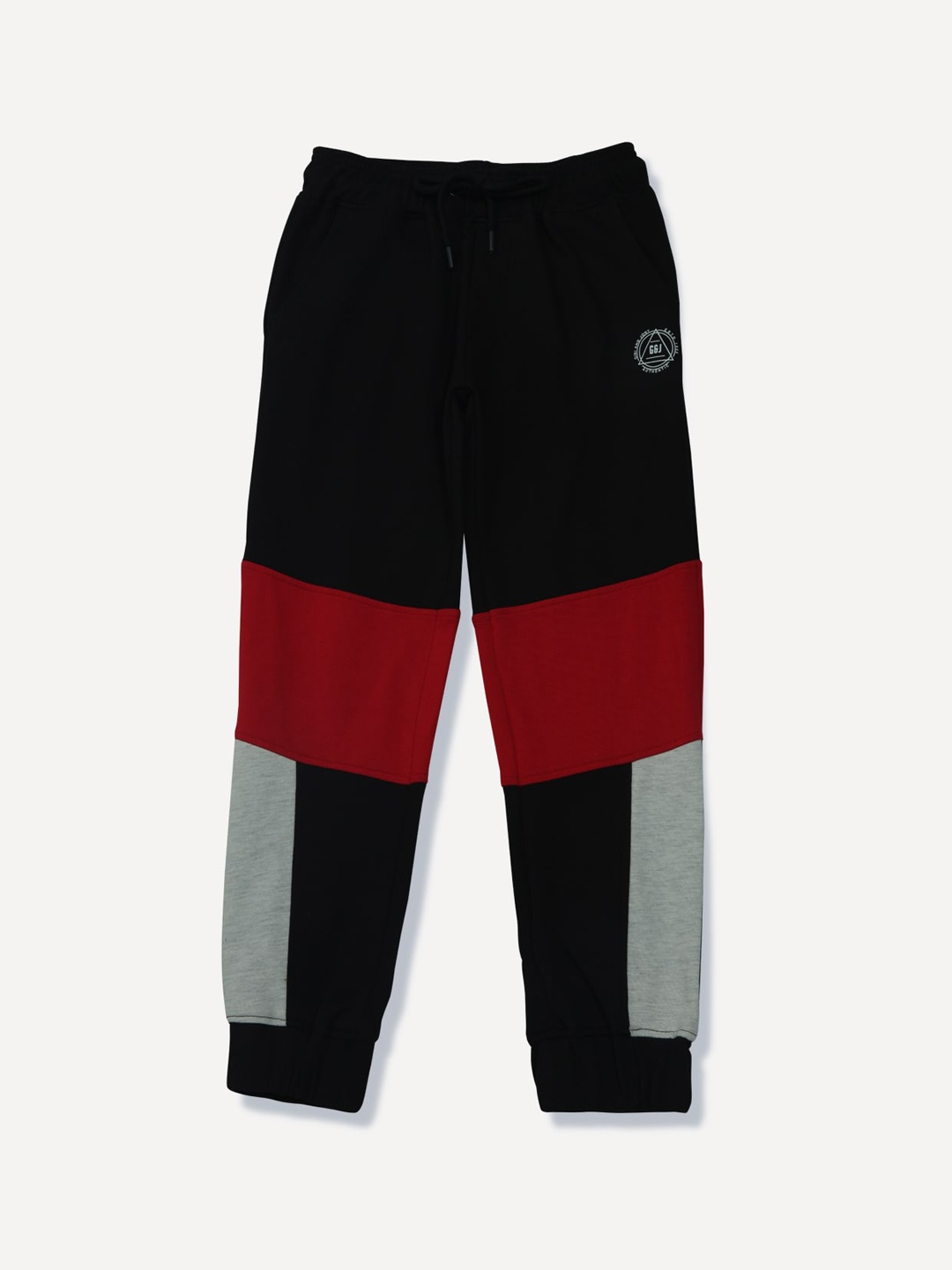 

Gini and Jony Kids Boys Colourblocked Elasticated Joggers, Black