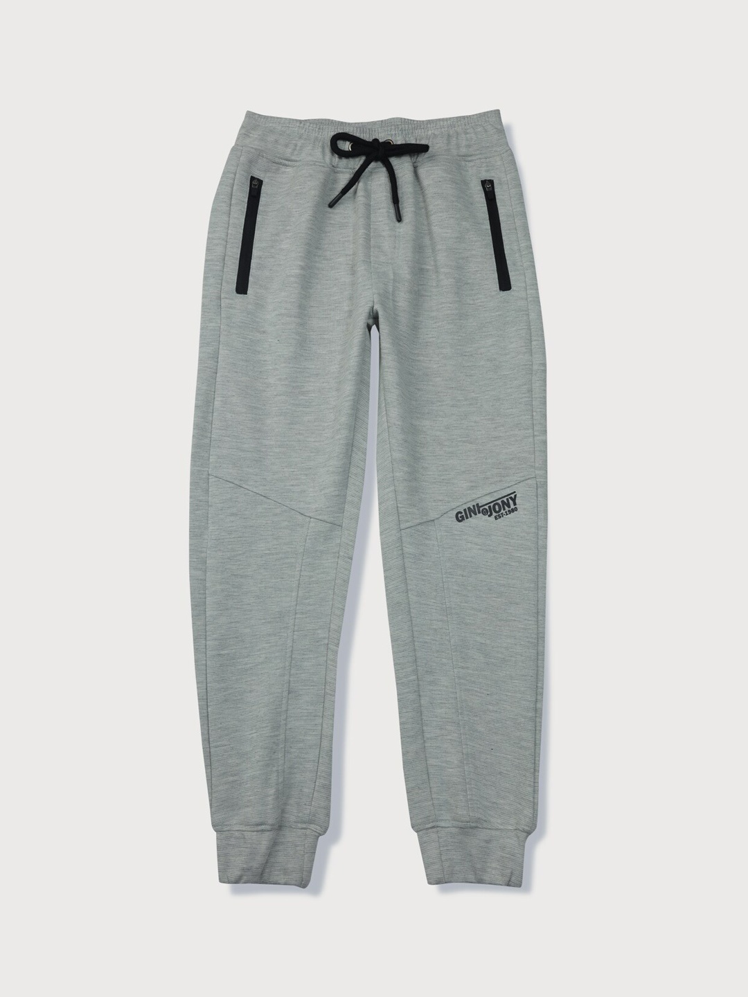 

Gini and Jony Boys Mid-Rise Cotton Joggers, Grey