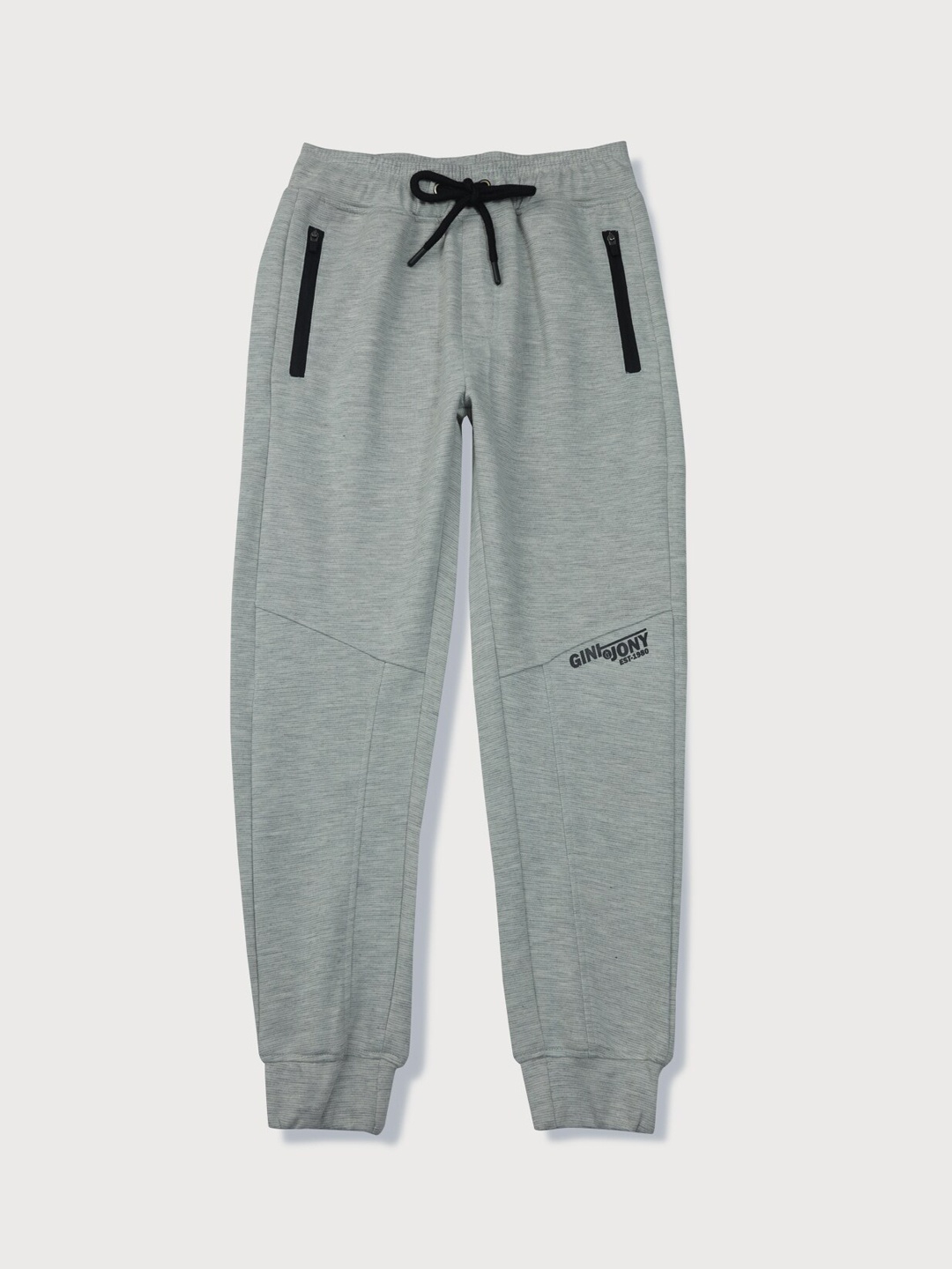 

Gini and Jony Boys Mid-Rise Cotton Joggers, Grey