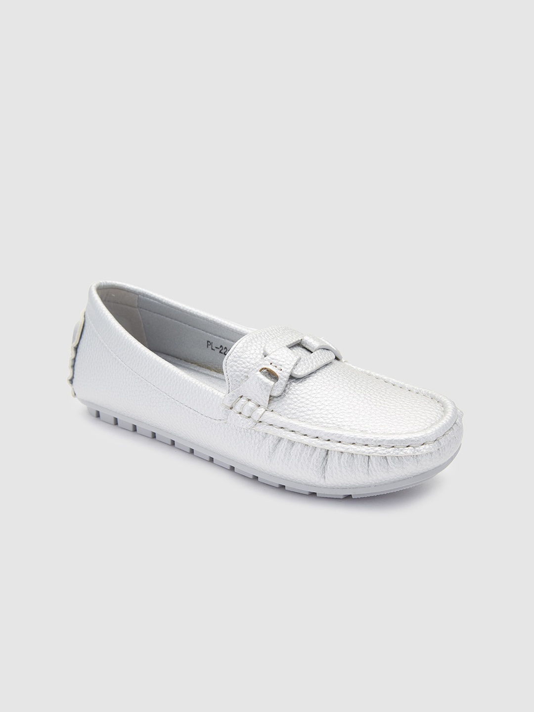 

Sole To Soul Women Comfort Insole Loafers, Silver
