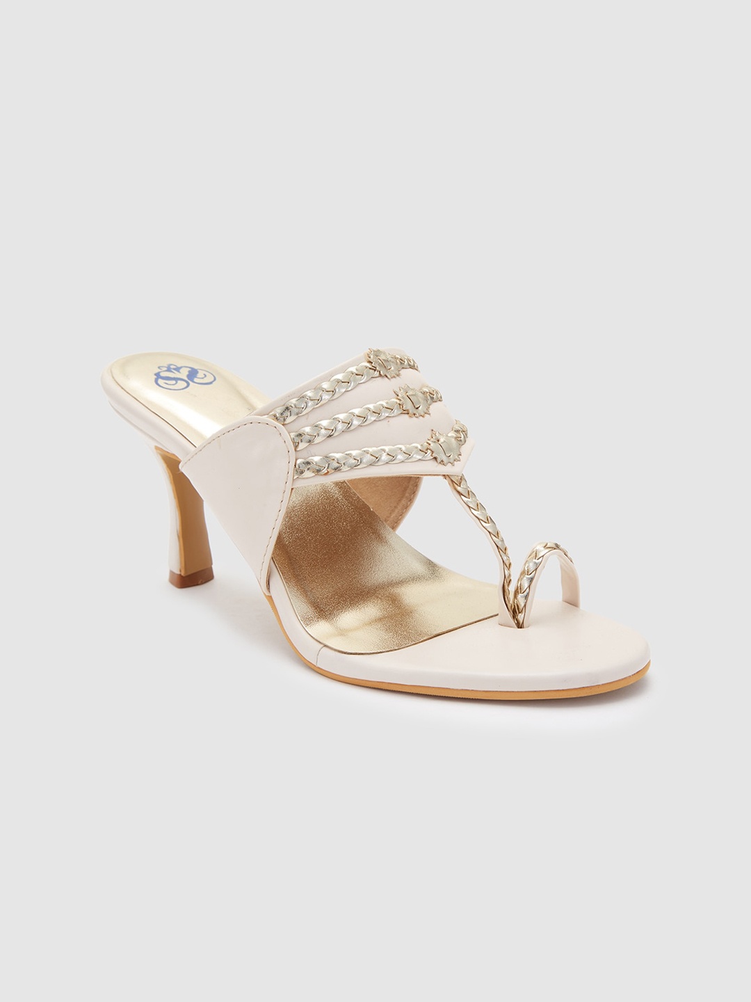 

Sole To Soul One Toe Embellished Heels, Beige