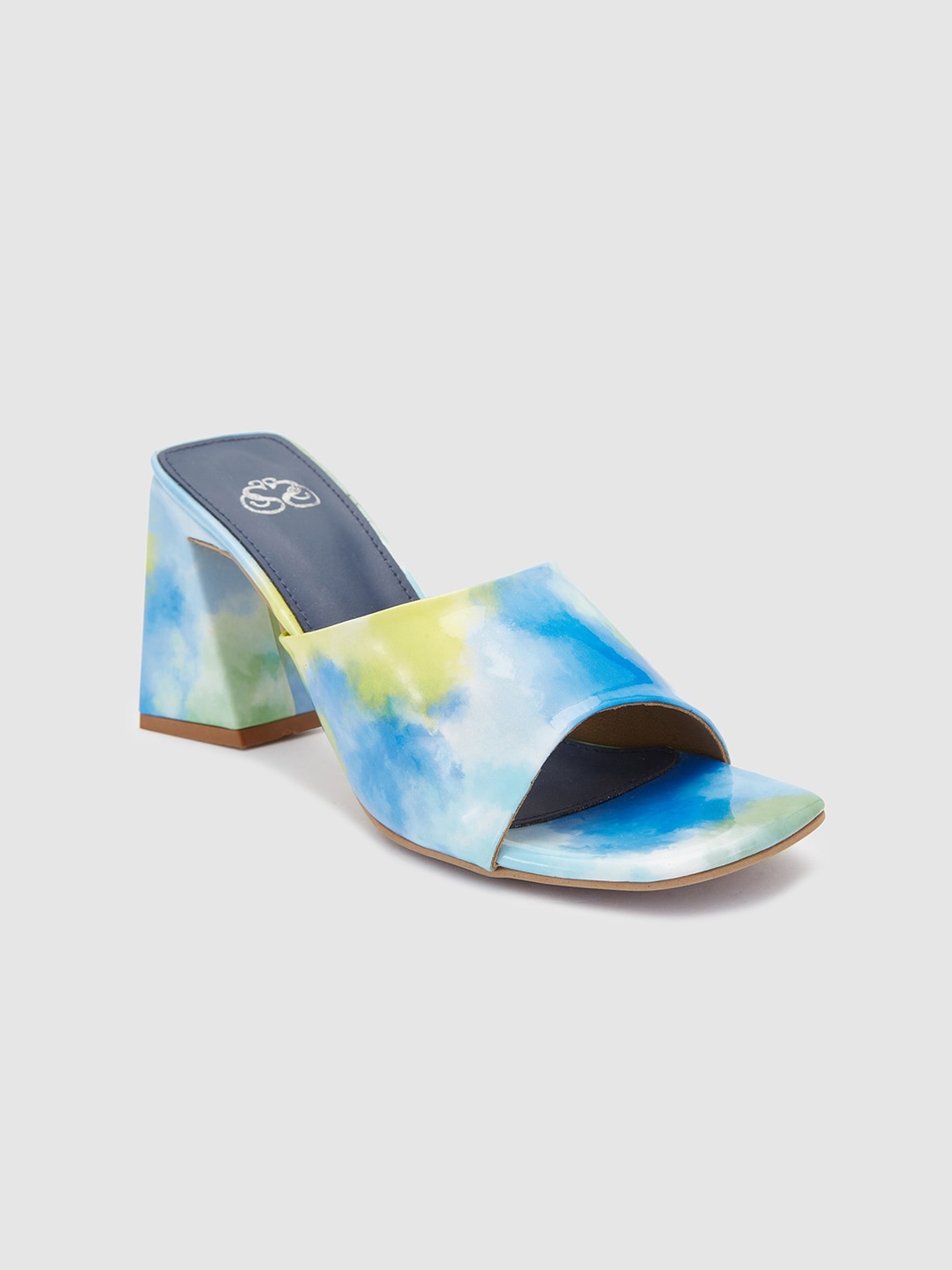

Sole To Soul Printed Block Heels, Blue