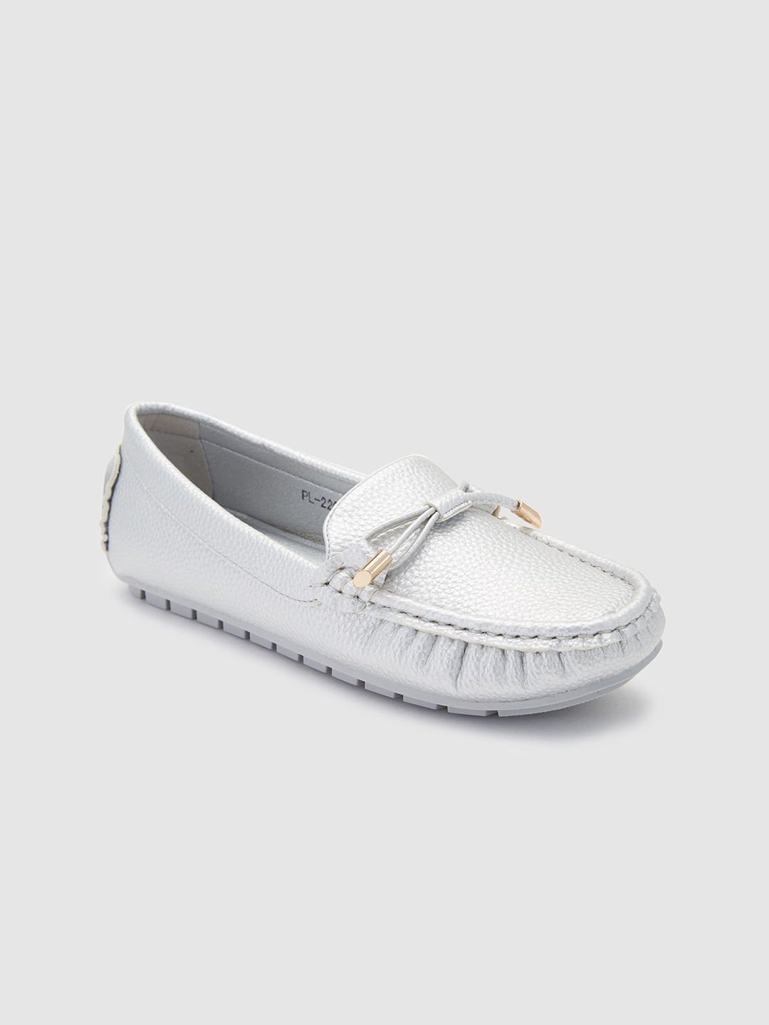 

Sole To Soul Women Comfort Insole Loafers, Silver
