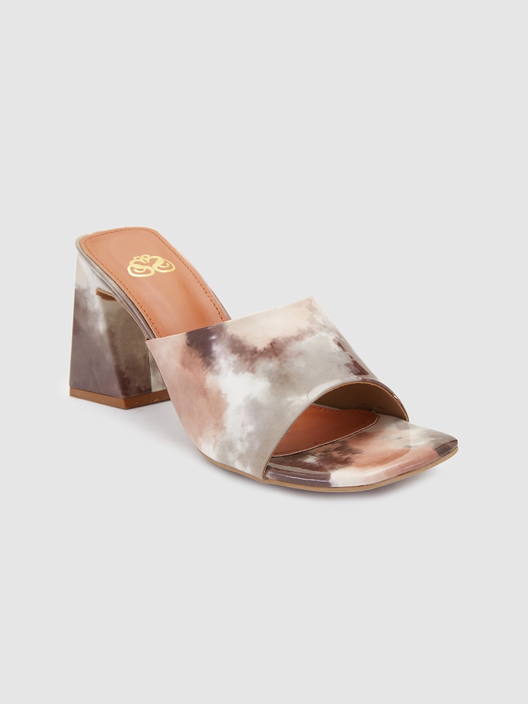 

Sole To Soul Printed Block Heels, Brown