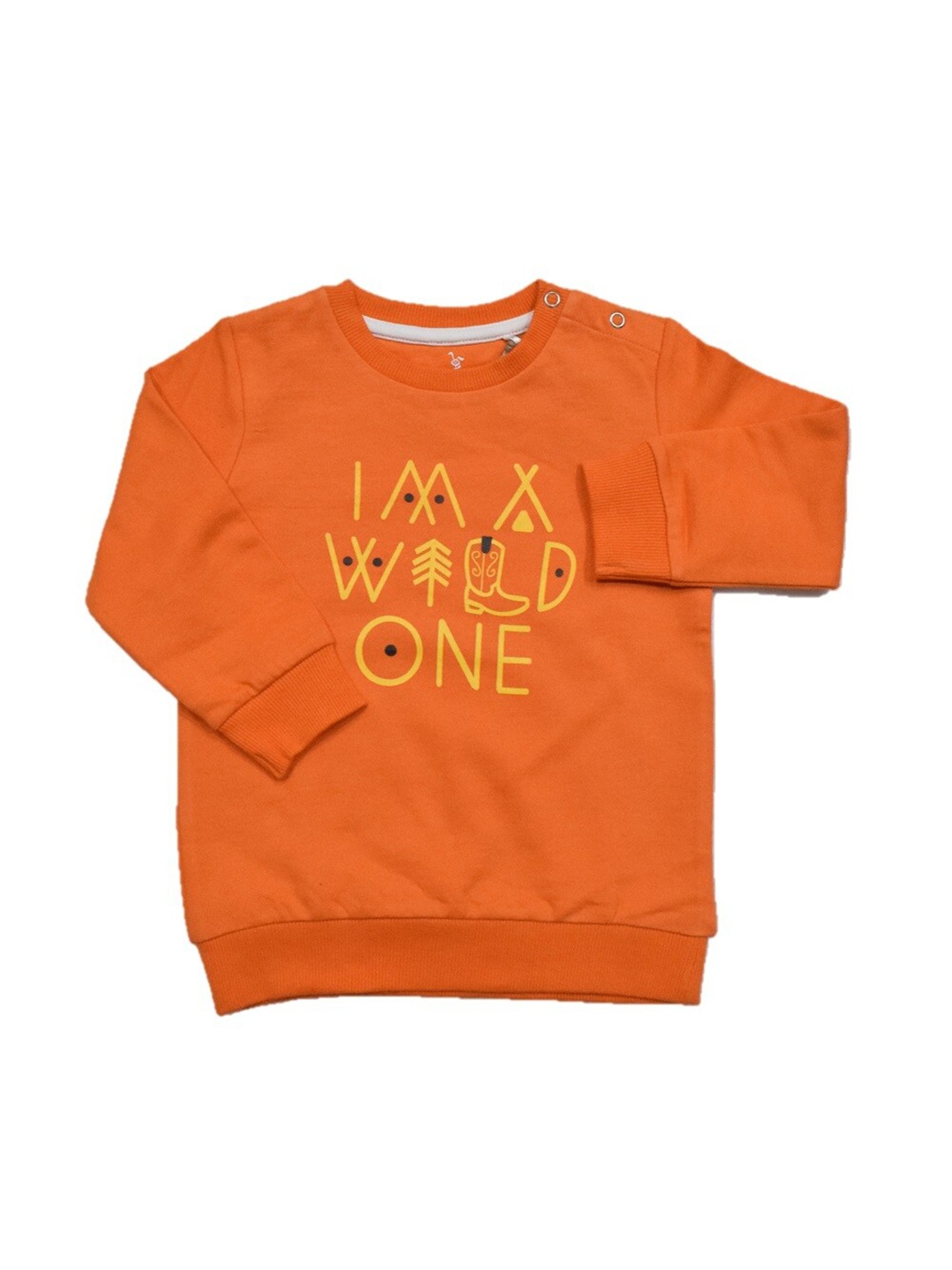 

Cuby Clubz Boys Round Neck Typography Printed Cotton Sweatshirt, Orange
