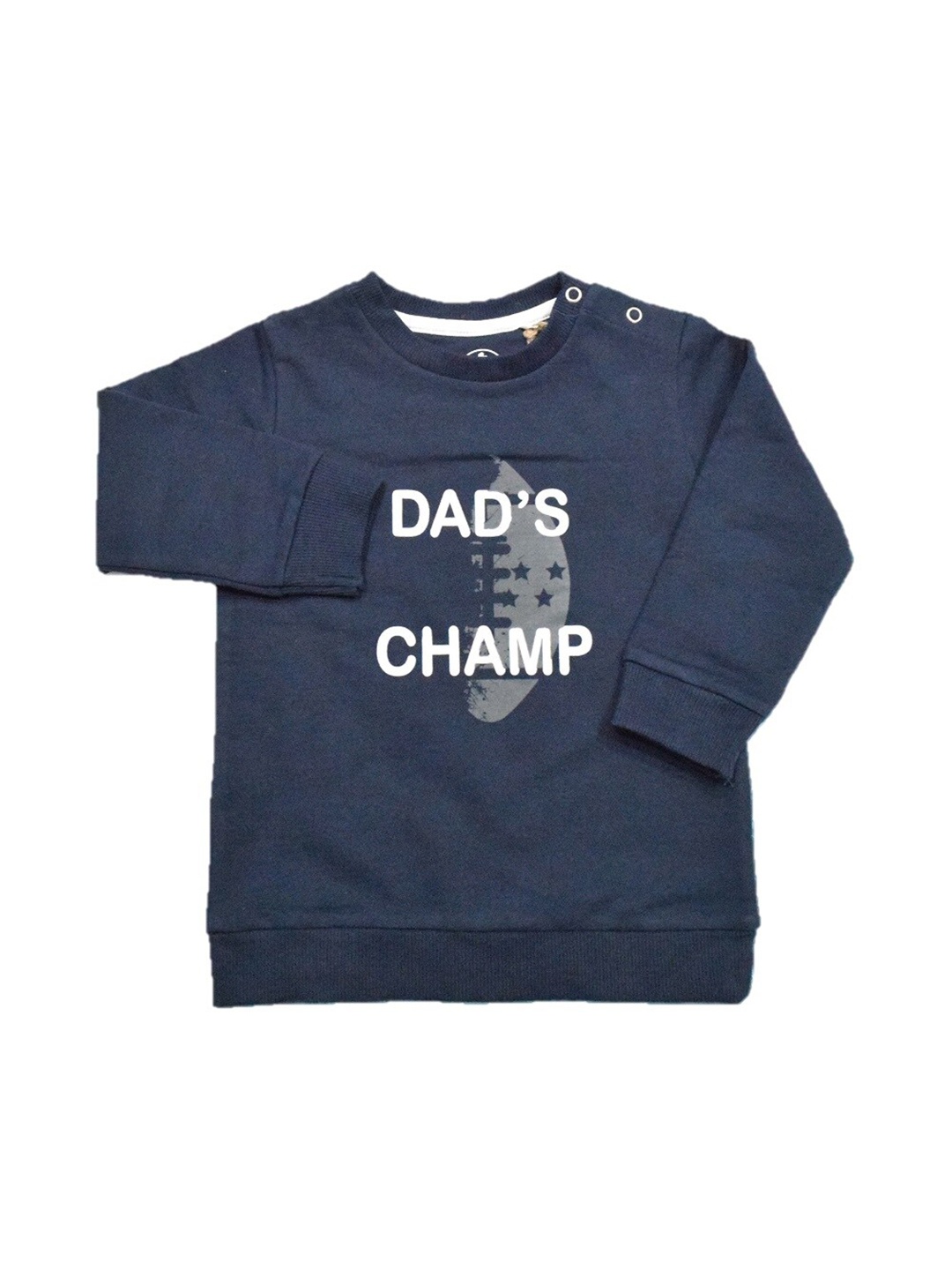 

Cuby Clubz Boys Typography Printed Round Neck Cotton Sweatshirt, Navy blue