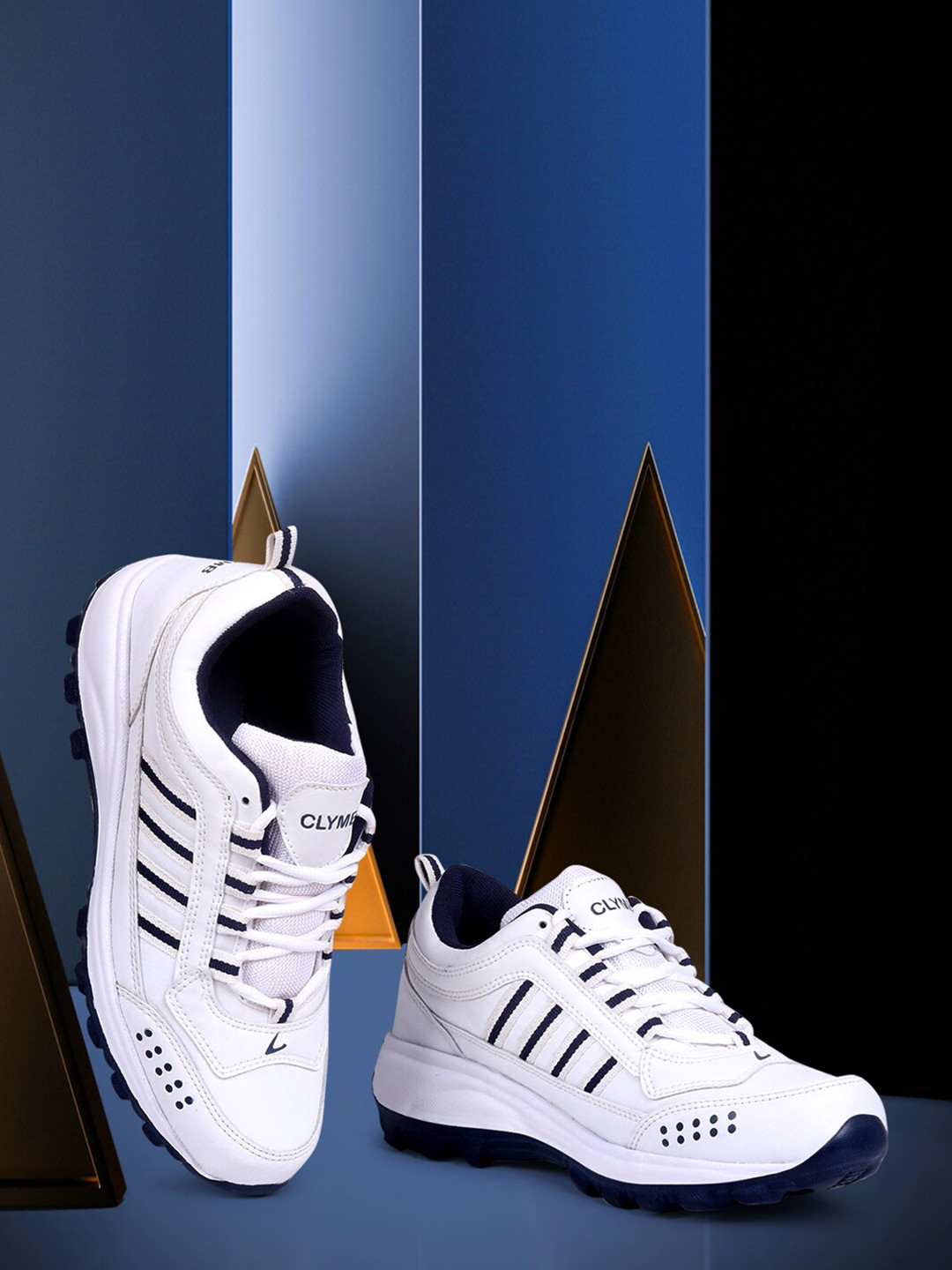 

CLYMB Men Non-Marking Running Shoes, White