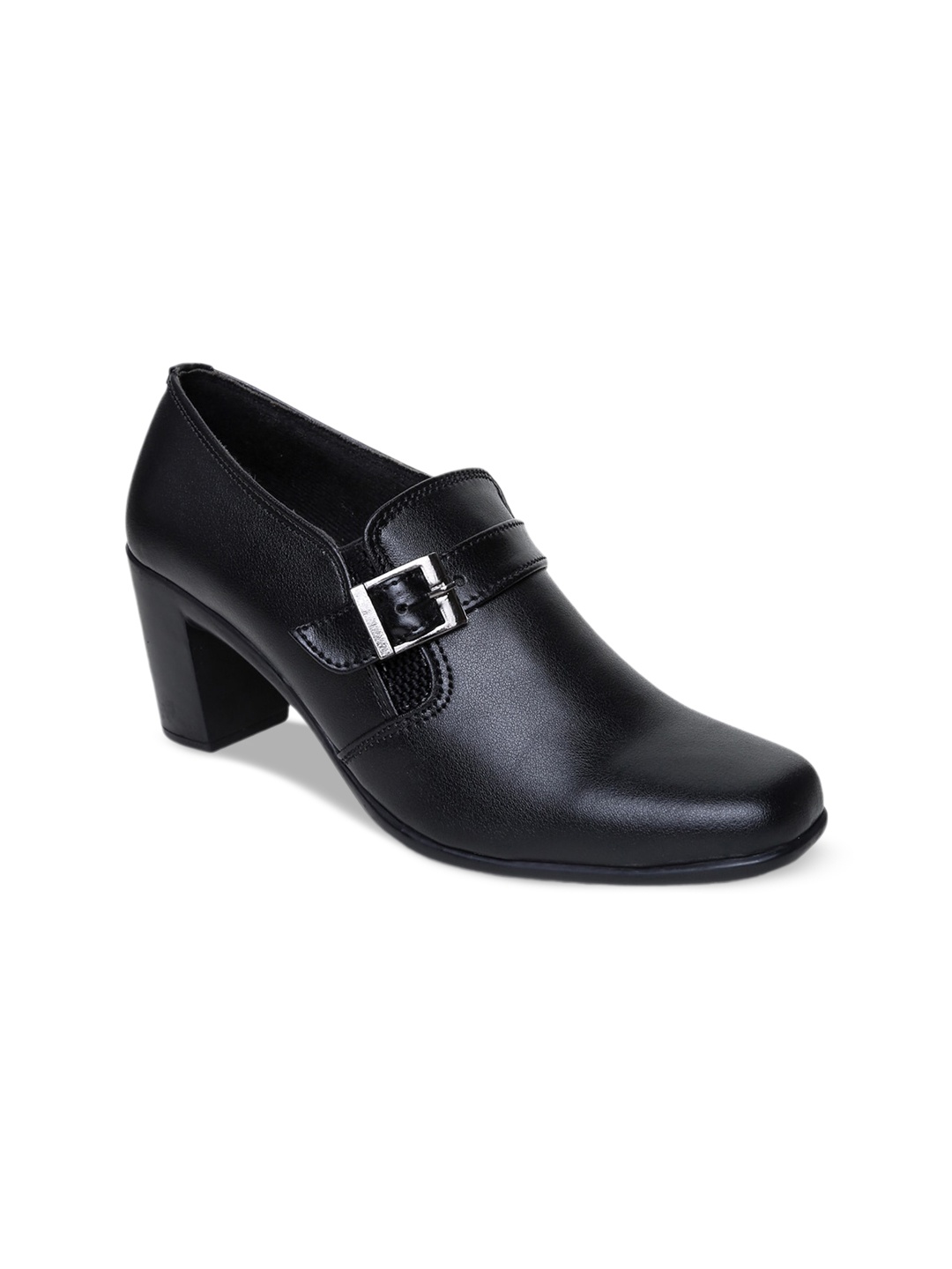 

VALIOSAA Women Textured Heeled Regular Boots, Black