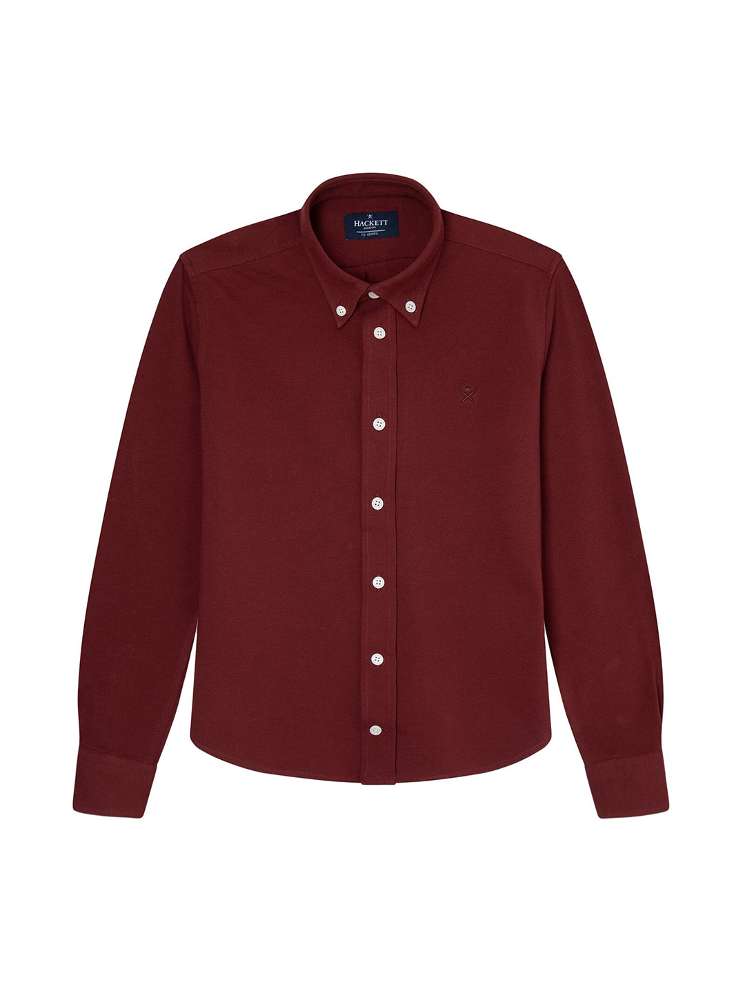 

HACKETT LONDON Boys Button Down Collar Cotton Casual Shirt, Red