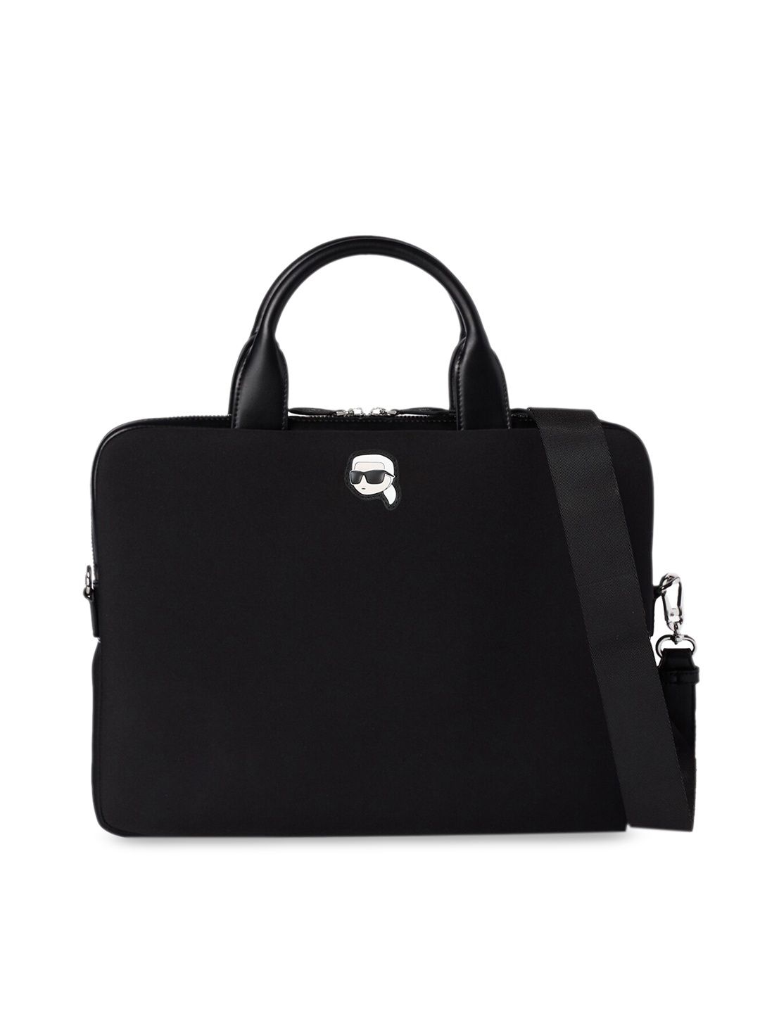 

Karl Lagerfeld Black PU Structured Handheld Bag