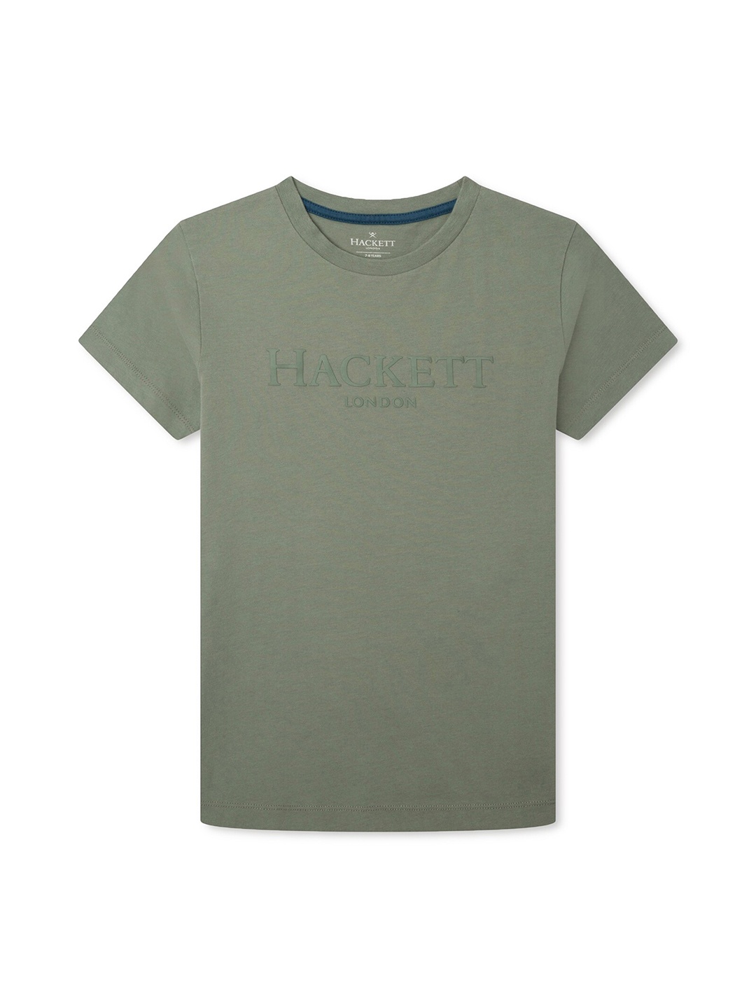 

HACKETT LONDON Boys Typography Printed Cotton T-shirt, Olive