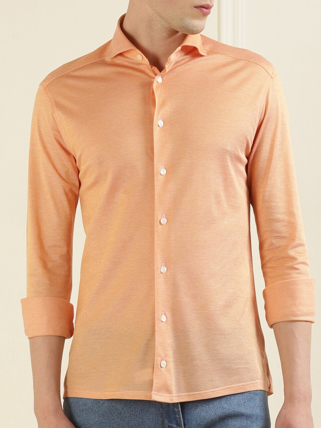 

Eton Men Spread Collar Casual Shirt, Orange