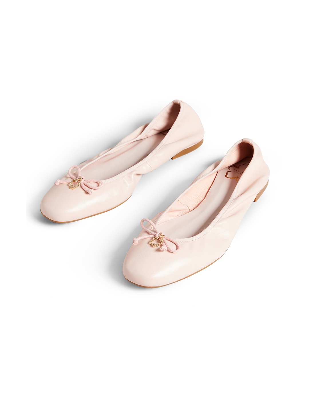

Ted Baker Women Square Toe Bows Ballerinas, Pink
