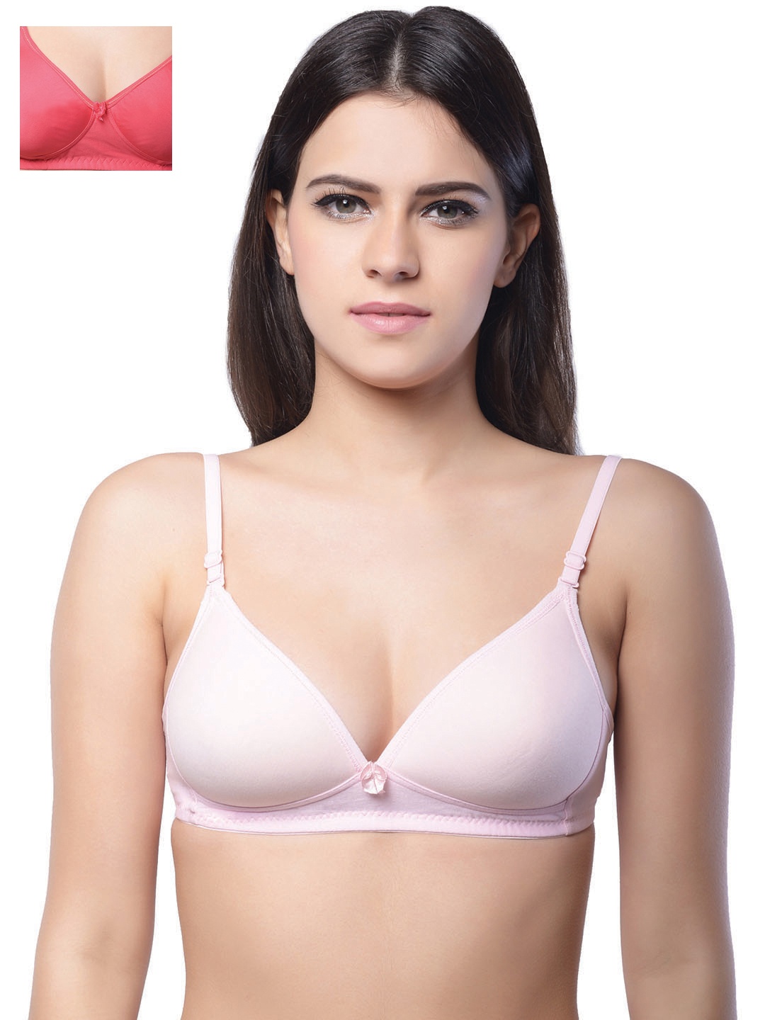 Lady Lyka Pack of 2 T-shirt Bras BREEZ-PNK-MISTIQUE-PLM, Pink
