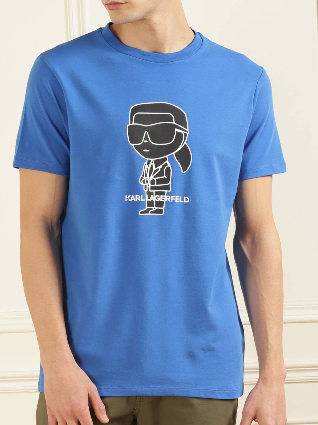 

Karl Lagerfeld Men Printed T-shirt, Blue