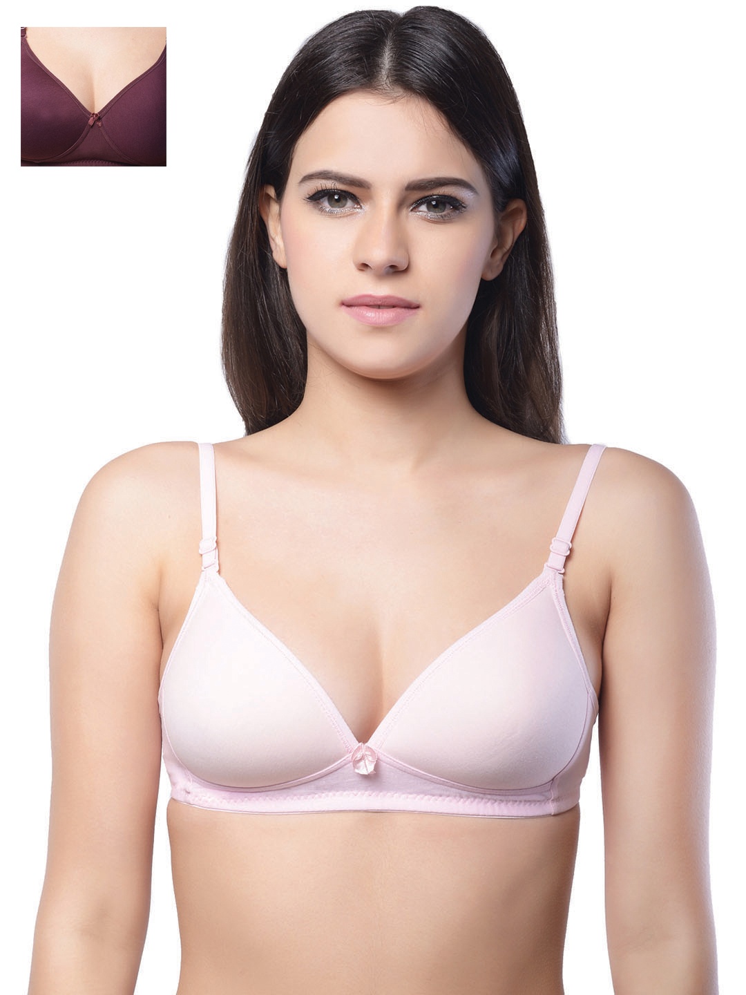 

Lady Lyka Pack of 2 T-shirt Bras BREEZ-PNK-MISTIQUE-WHN, Pink